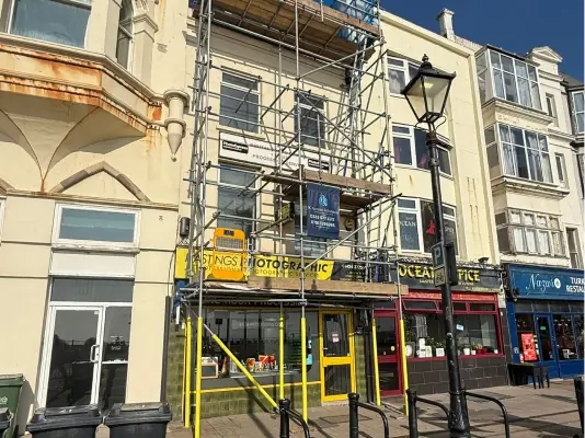 Commercial scaffolding project